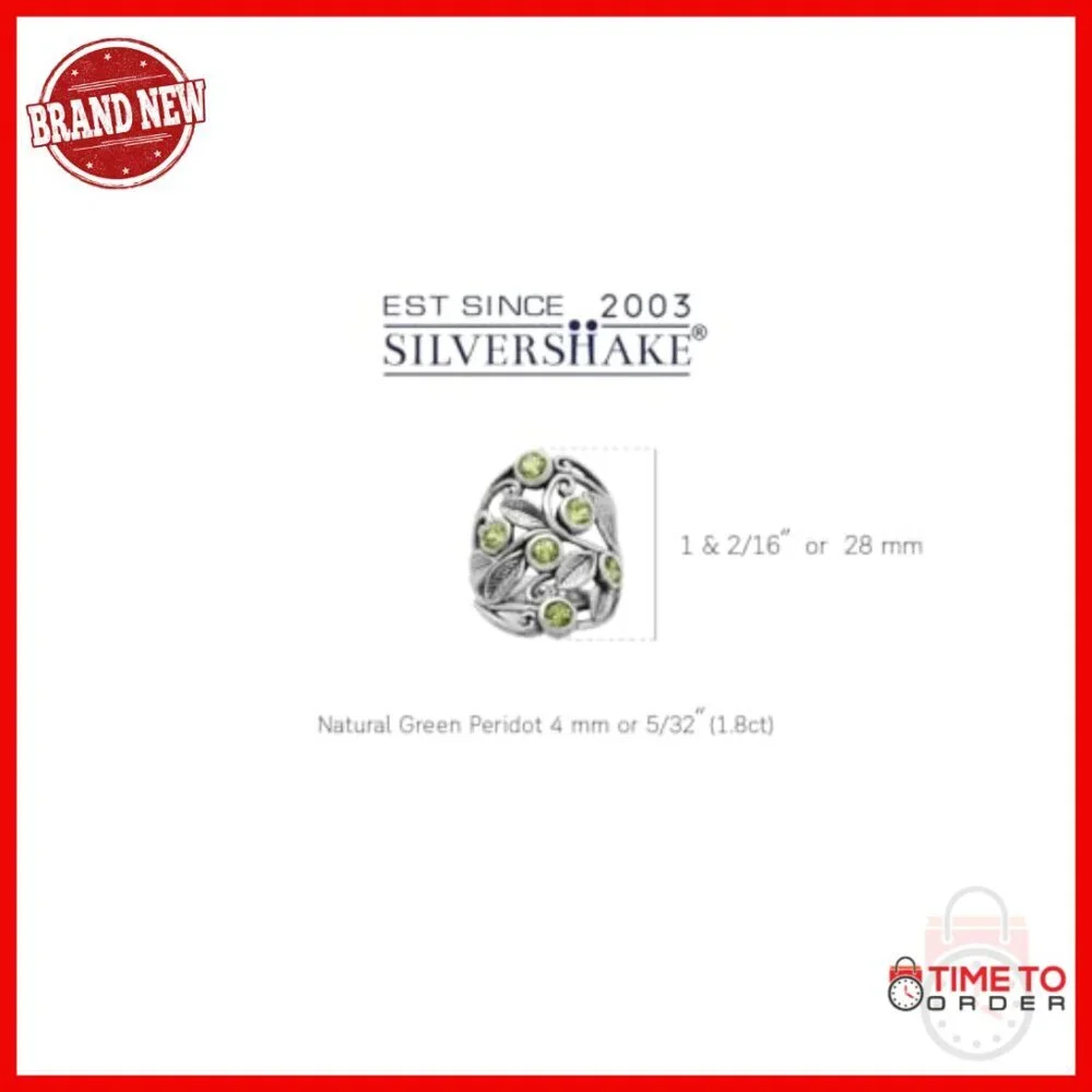 925 Sterling Silver Filigree Leaf Statement Ring Size 7